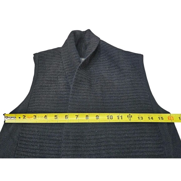 Cashmere Charter Club Luxury Womens Small Sleeveless Long Open Vest Sweater - Picture 10 of 16